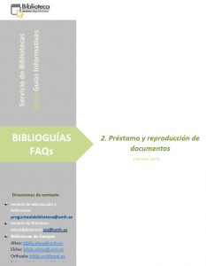 Acceso en pdf a la Biblioguía de Préstamo y reproducción de documentos.