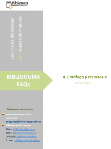 Acceso en pdf a la Biblioguía del Catálogo y recursos-e.
