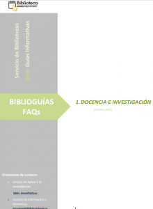 Acceso en pdf a la Biblioguía de Docencia e investigación.